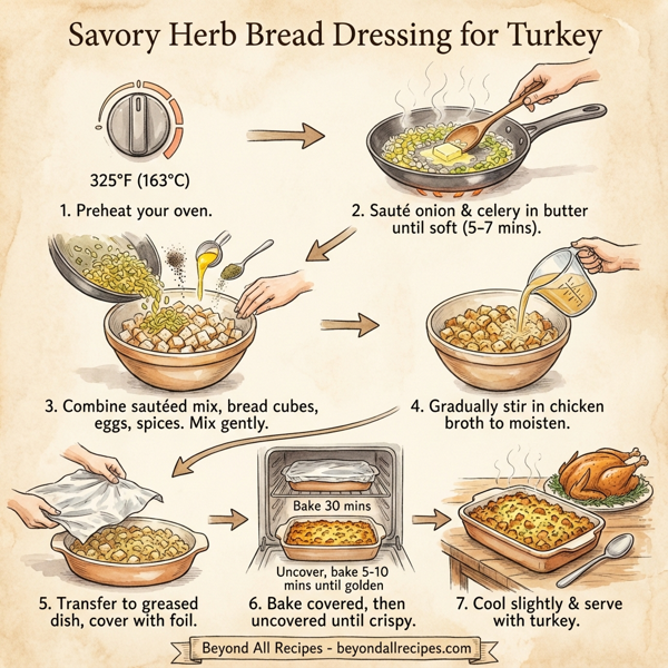 Savory Herb Bread Dressing for Turkey instructions
