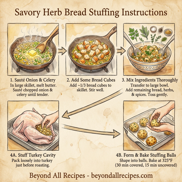 Savory Herb Bread Stuffing instructions