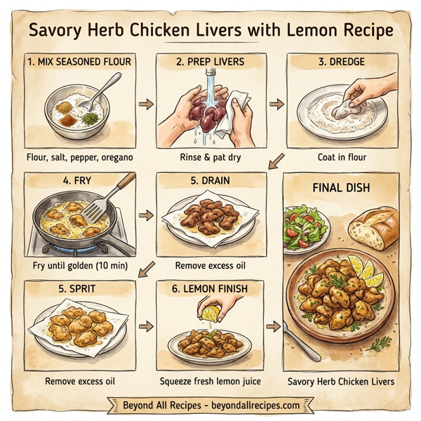 Savory Herb Chicken Livers with Lemon instructions