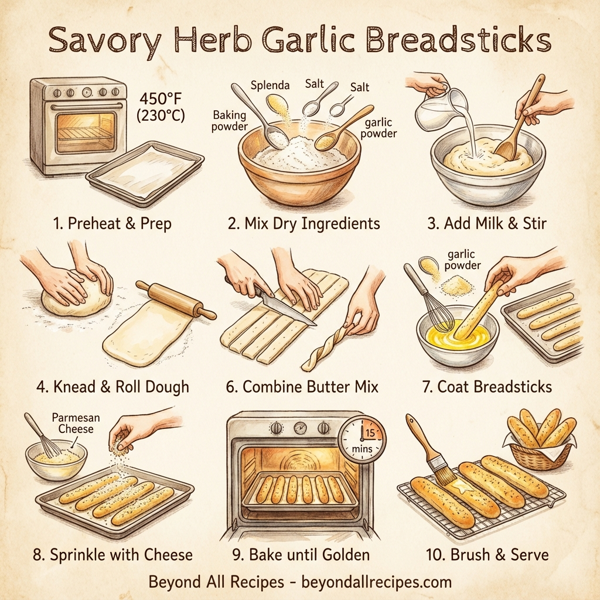 Savory Herb Garlic Breadsticks instructions