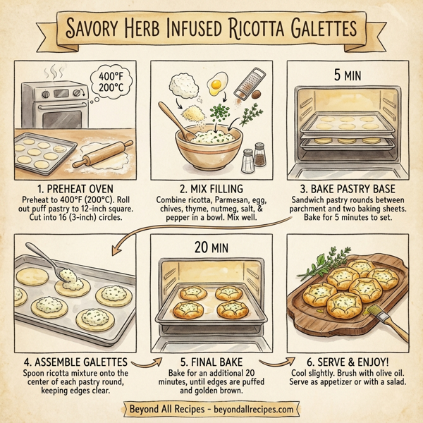 Savory Herb Infused Ricotta Galettes instructions