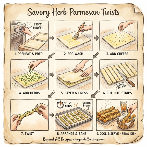 Savory Herb Parmesan Twists instructions