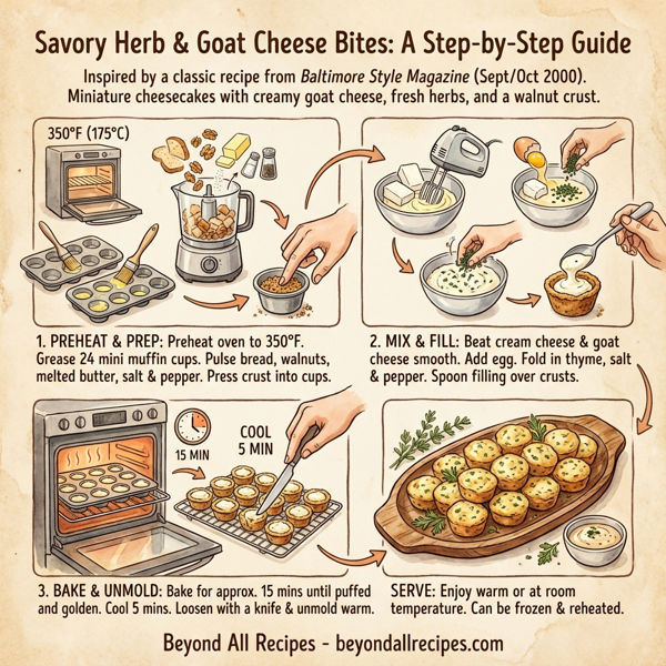 Savory Herb & Goat Cheese Bites instructions