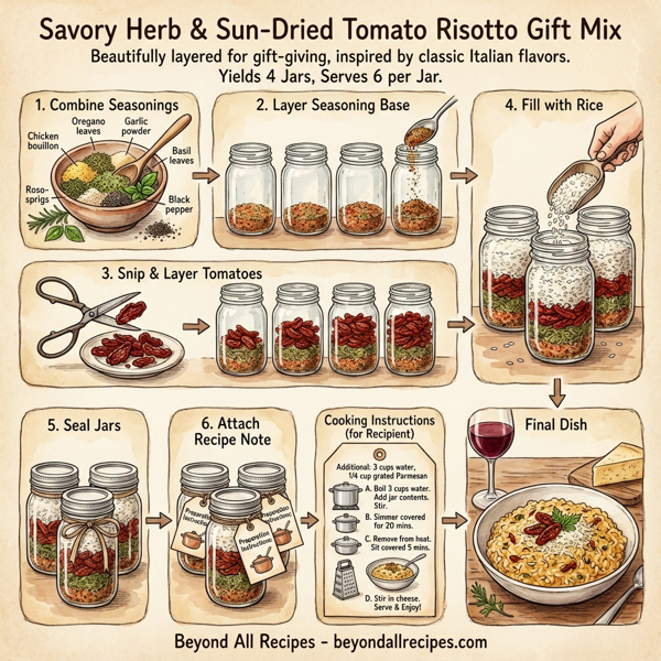 Savory Herb & Sun-Dried Tomato Risotto Gift Mix instructions