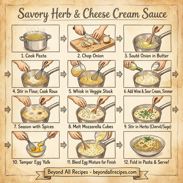 Savory Herb and Cheese Cream Sauce instructions