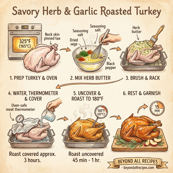Savory Herb and Garlic Roasted Turkey instructions