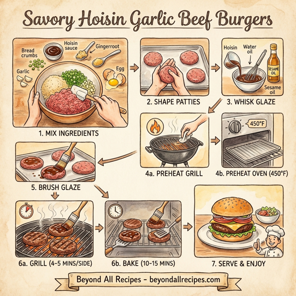 Savory Hoisin Garlic Beef Burgers instructions