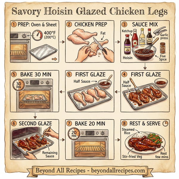 Savory Hoisin Glazed Chicken Legs instructions
