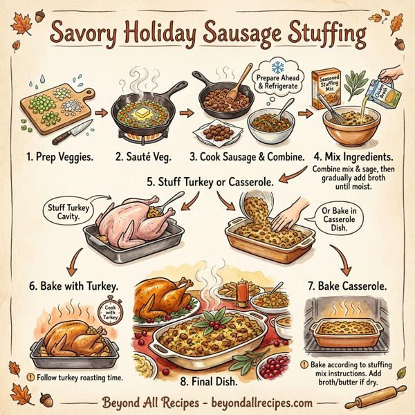 Savory Holiday Sausage Stuffing instructions