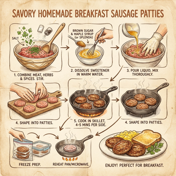 Savory Homemade Breakfast Sausage Patties instructions