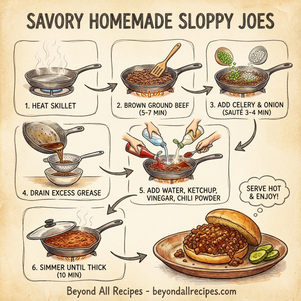 Savory Homemade Sloppy Joes instructions