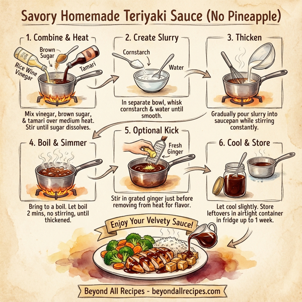 Savory Homemade Teriyaki Sauce (No Pineapple) instructions