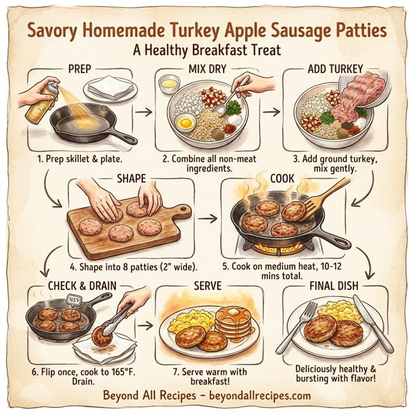Savory Homemade Turkey Apple Sausage Patties instructions