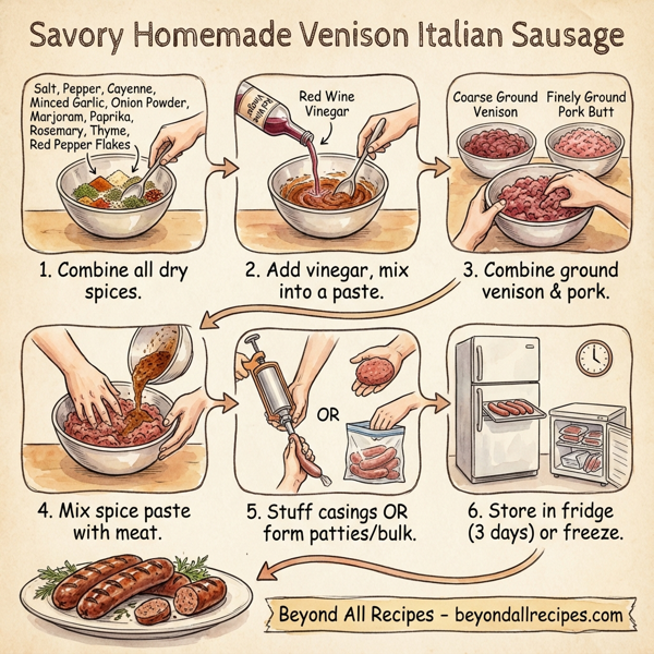 Savory Homemade Venison Italian Sausage instructions