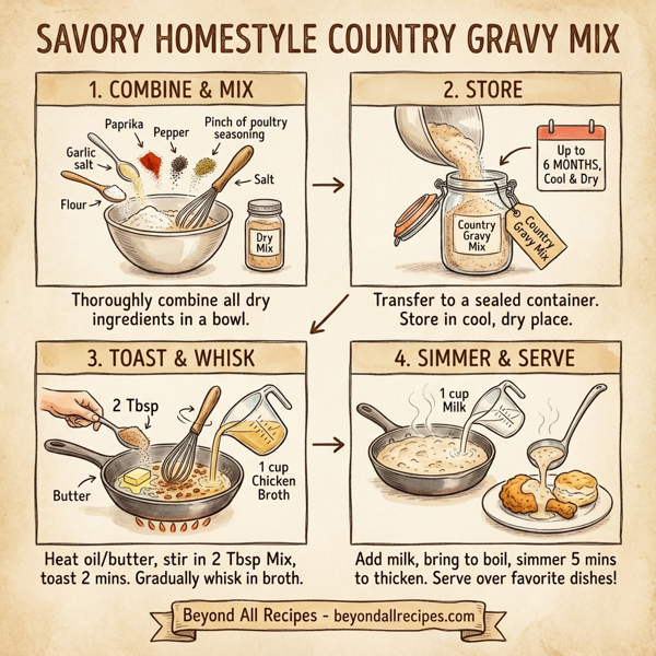 Savory Homestyle Country Gravy Mix instructions