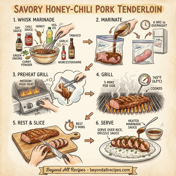 Savory Honey-Chili Pork Tenderloin instructions