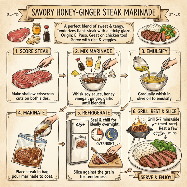 Savory Honey-Ginger Steak Marinade instructions