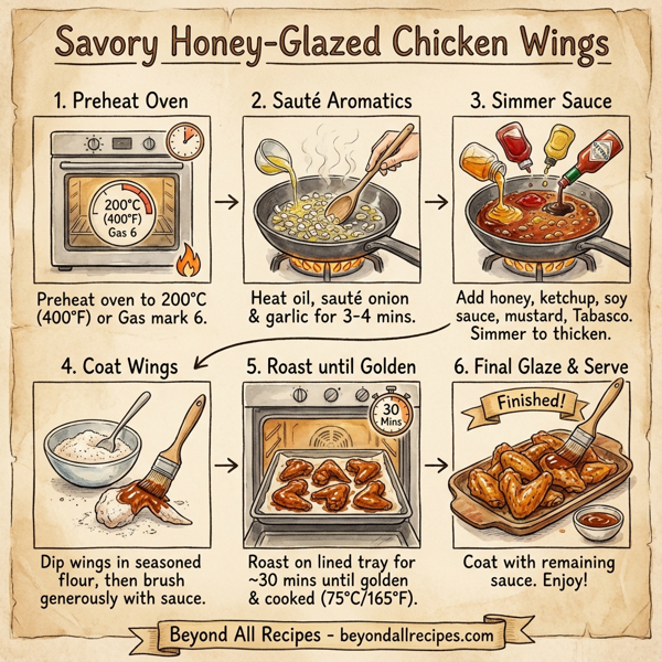 Savory Honey-Glazed Chicken Wings instructions
