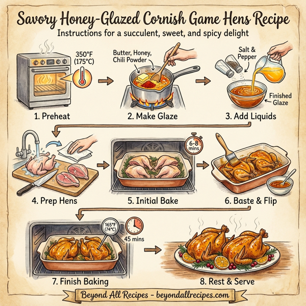 Savory Honey-Glazed Cornish Game Hens instructions