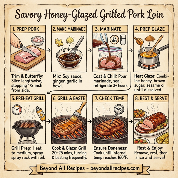Savory Honey-Glazed Grilled Pork Loin instructions