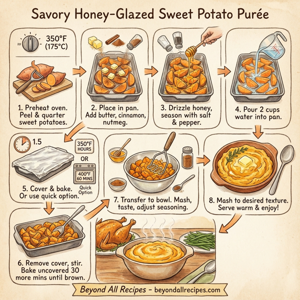 Savory Honey-Glazed Sweet Potato Purée instructions