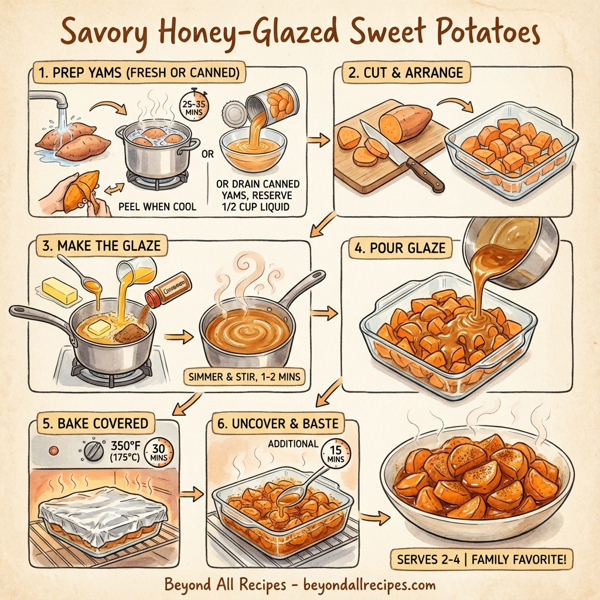Savory Honey-Glazed Sweet Potatoes instructions