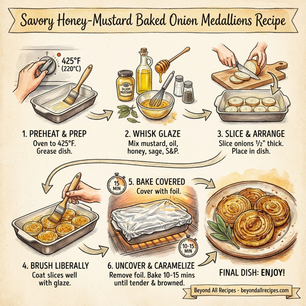 Savory Honey-Mustard Baked Onion Medallions instructions