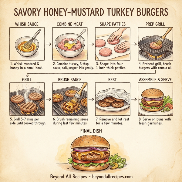 Savory Honey-Mustard Turkey Burgers instructions