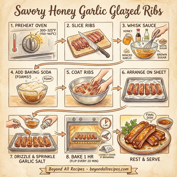 Savory Honey Garlic Glazed Ribs instructions