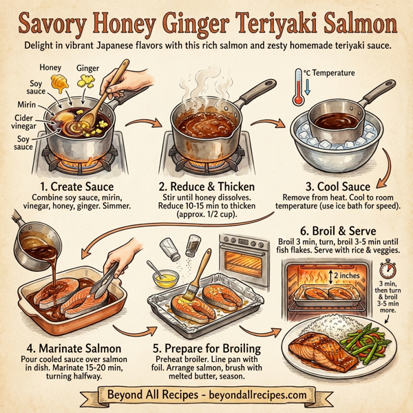 Savory Honey Ginger Teriyaki Salmon instructions