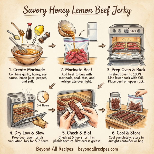 Savory Honey Lemon Beef Jerky instructions