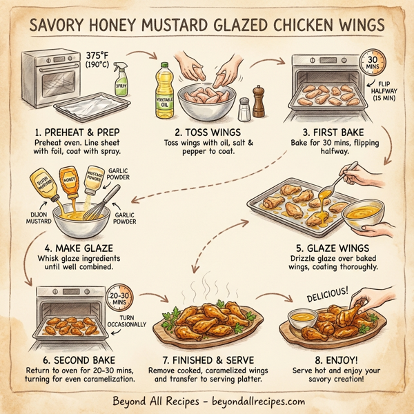 Savory Honey Mustard Glazed Chicken Wings instructions
