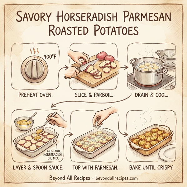 Savory Horseradish Parmesan Roasted Potatoes instructions