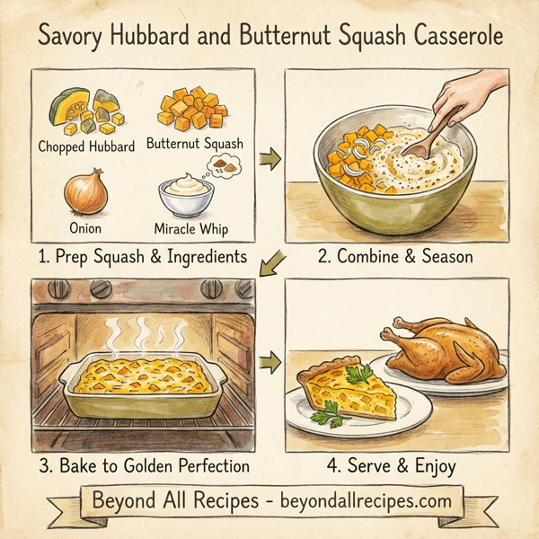 Savory Hubbard and Butternut Squash Casserole instructions