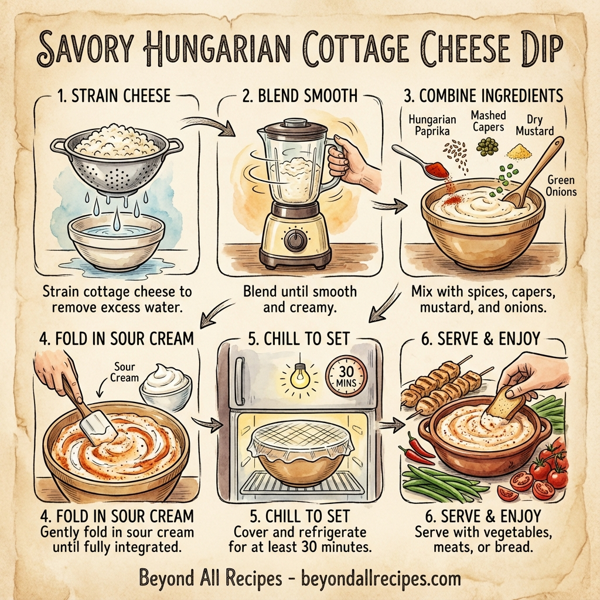 Savory Hungarian Cottage Cheese Dip instructions