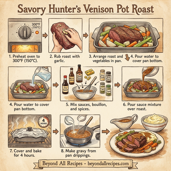 Savory Hunter's Venison Pot Roast instructions