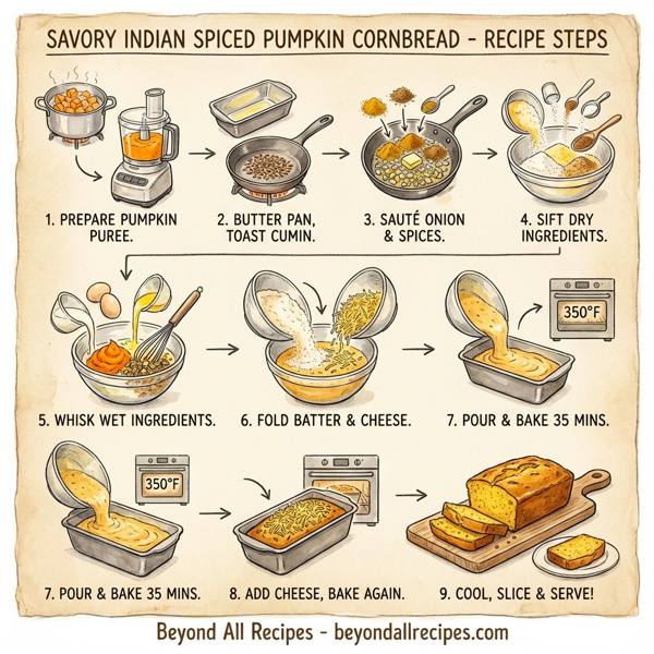 Savory Indian Spiced Pumpkin Cornbread instructions