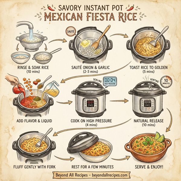 Savory Instant Pot Mexican Fiesta Rice instructions