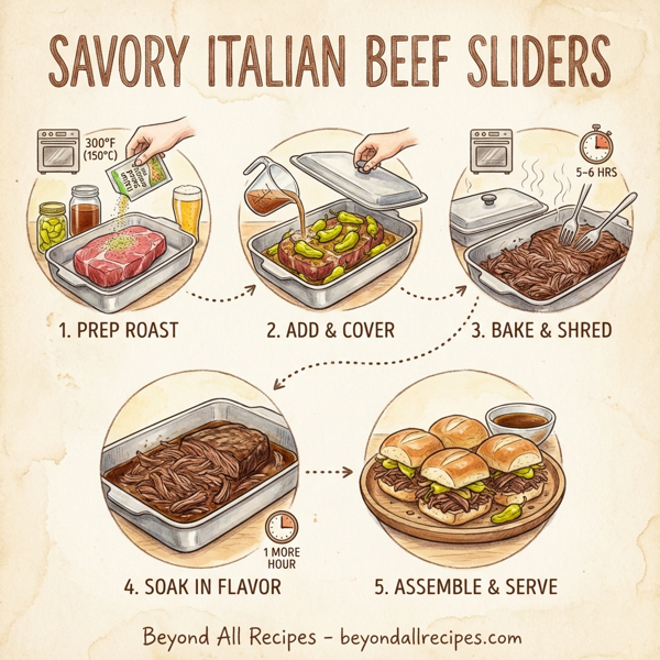 Savory Italian Beef Sliders instructions