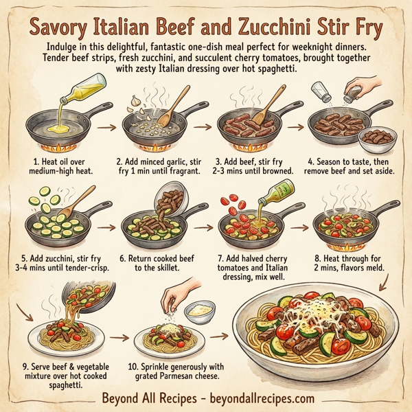 Savory Italian Beef and Zucchini Stir Fry instructions