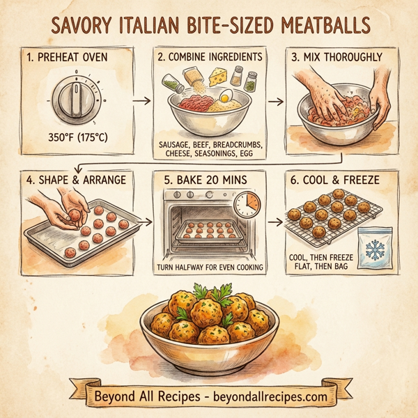 Savory Italian Bite-Sized Meatballs instructions