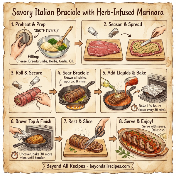 Savory Italian Braciole with Herb-Infused Marinara instructions