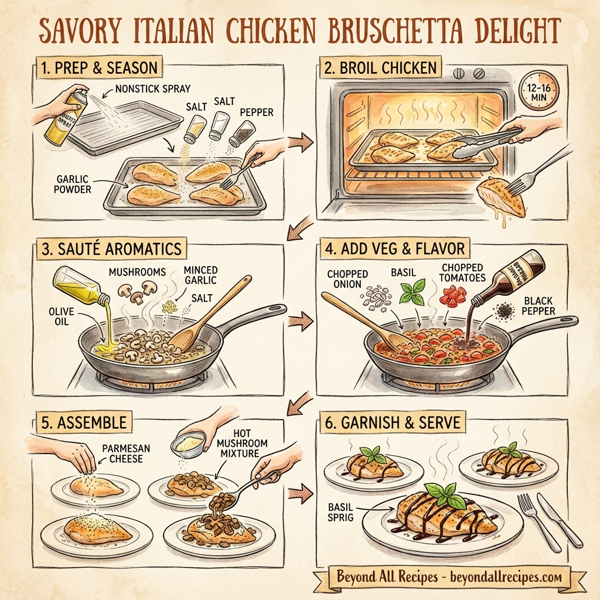 Savory Italian Chicken Bruschetta Delight instructions
