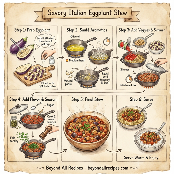 Savory Italian Eggplant Stew instructions