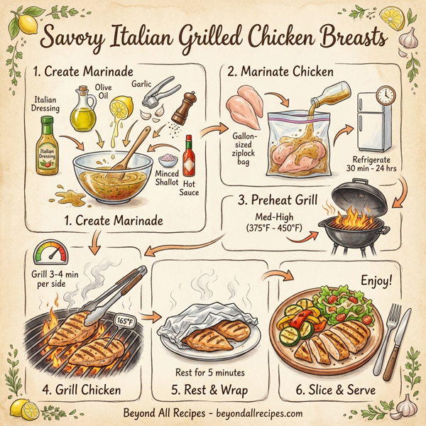 Savory Italian Grilled Chicken Breasts instructions
