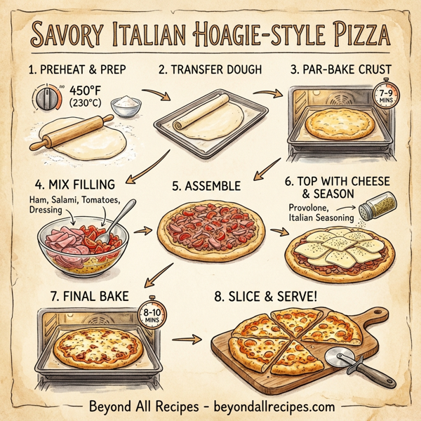 Savory Italian Hoagie-Style Pizza instructions