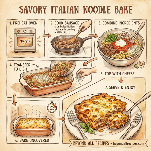 Savory Italian Noodle Bake instructions