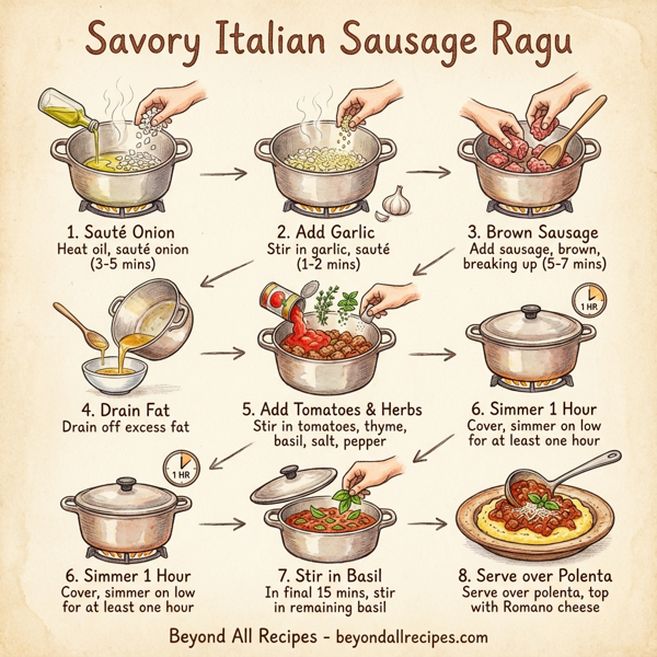 Savory Italian Sausage Ragu instructions