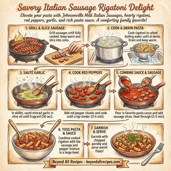 Savory Italian Sausage Rigatoni Delight instructions