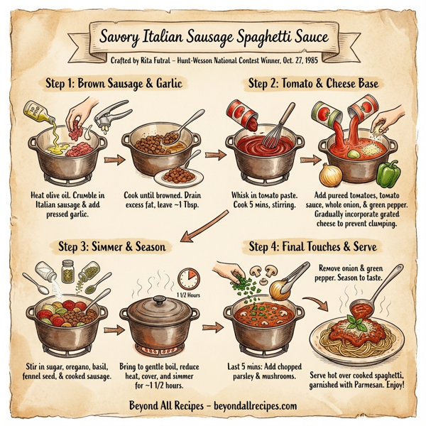 Savory Italian Sausage Spaghetti Sauce instructions